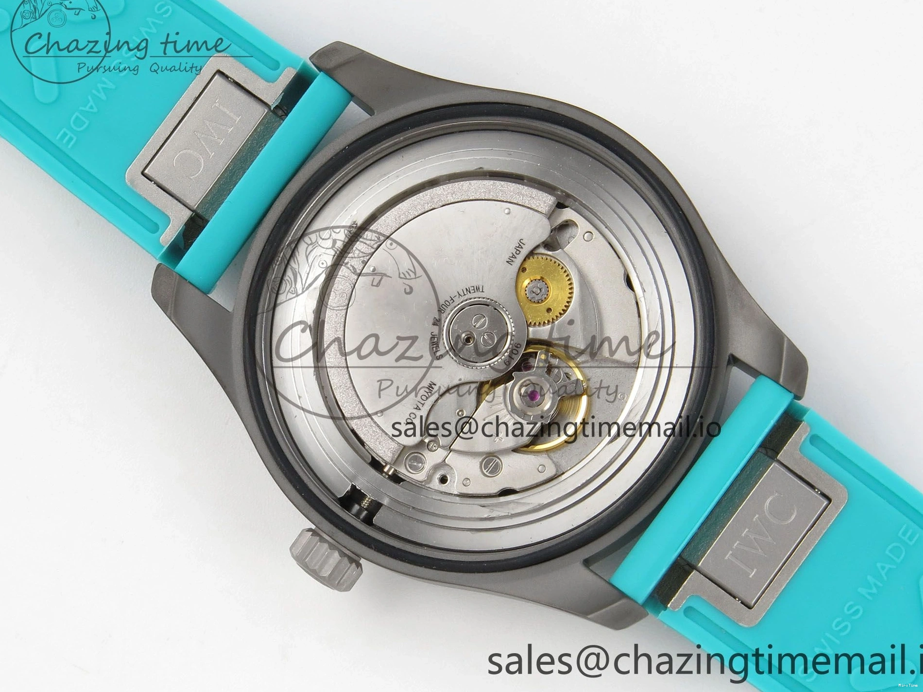 MIROTIME 0102 Pilot Mark XX BLSF 1:1 Best Edition Black Blue Dial on Blue Rubber Strap MIYOTA Sleek 6989